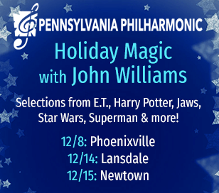 Experience the magic of the holiday season with the iconic music of America’s great(est) composer, John Williams. Hear beloved selections from E.T., Harry Potter, Superman, Star Wars, Jaws and much more. Celebrate the season with the sounds of the Trans-Siberian Orchestra and Manheim Steamroller plus the amazing Pennsylvania Philharmonic Holiday Brass.