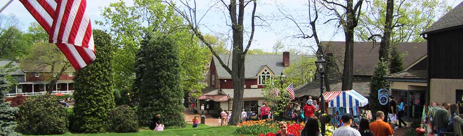 Peddler's Village is a 42-acre, outdoor shopping mall featuring 65 retail shops and merchants, 3 restaurants, a 71 room hotel and a Family Entertainment Center. in the Clinton, Hunterdon County NJ area